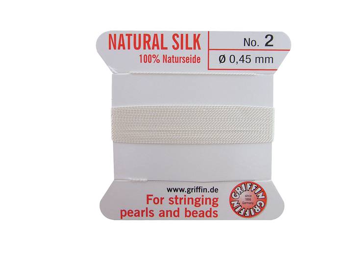Griffin Natural Silk Bead Stringing Thread