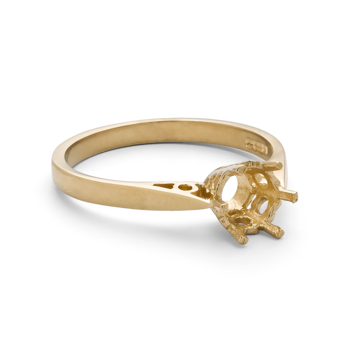 9ct Gold Ring for 8x6mm Oval Cabochon Stone